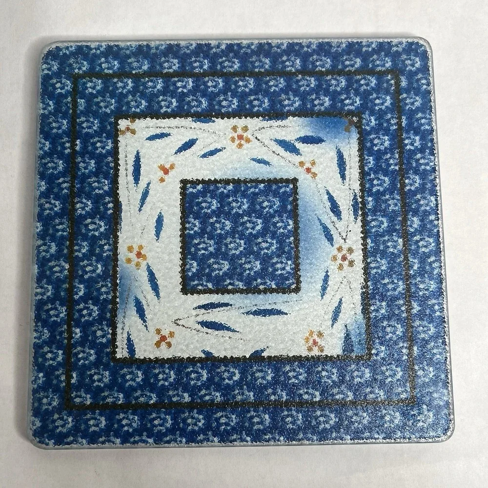 Temptations By Tara Old World Blue Casserole Dish Trivet Cooling‎ Rack Lid 2 Qt